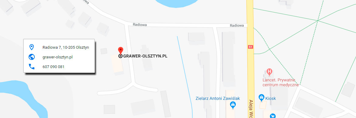 Mapa dojazdu do grawer-olsztyn.pl